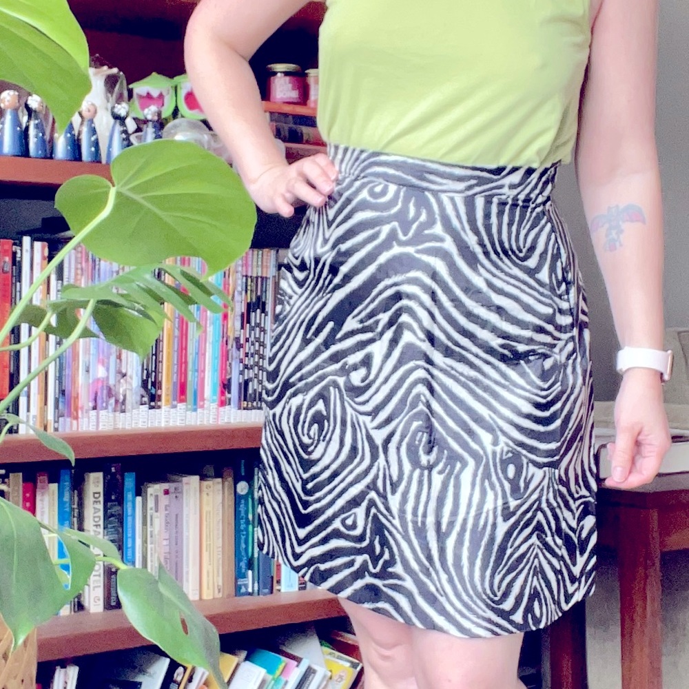 Vintage zebra print skirt
